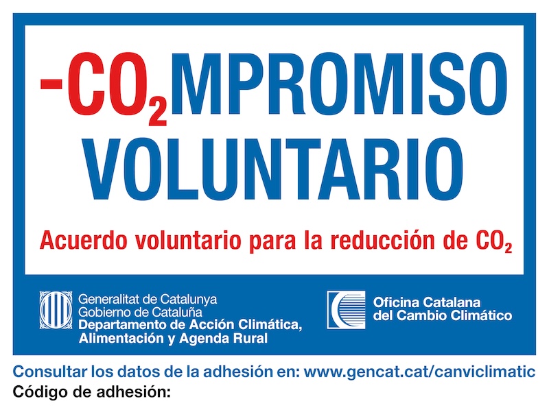 etiqueta OCCC es logo certificación Acords Voluntaris CO2 Rotri SL
