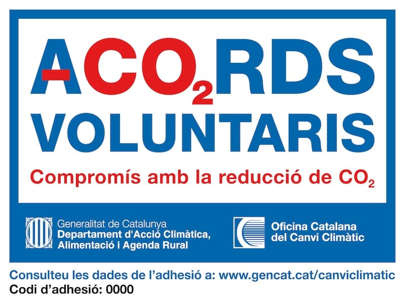 etiqueta OCCC es logo certificación Acords Voluntaris CO2 Rotri SL